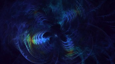 Soyut fraktal ışık arkaplanı 3 boyutlu oluşturuluyor
