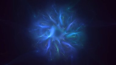 Soyut fraktal ışık arkaplanı 3 boyutlu oluşturuluyor