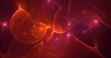 Soyut fraktal ışık arkaplanı 3 boyutlu oluşturuluyor