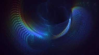 3B, soyut fantezi ışık fraktal arkaplanı oluşturma