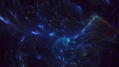 3B, soyut fantezi ışık fraktal arkaplanı oluşturma