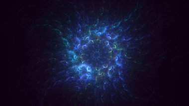 3B, soyut fantezi ışık fraktal arkaplanı oluşturma