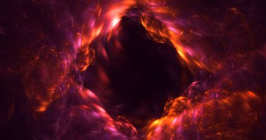 Soyut fraktal ışık arkaplanı 3 boyutlu oluşturuluyor