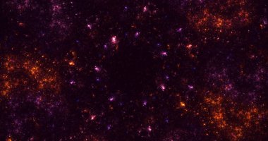 Soyut fraktal ışık arkaplanı 3 boyutlu oluşturuluyor