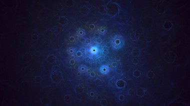 Soyut fraktal ışık arkaplanı 3 boyutlu oluşturuluyor