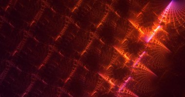 Soyut fraktal ışık arkaplanı 3 boyutlu oluşturuluyor