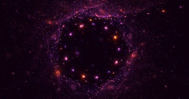 Soyut fraktal ışık arkaplanı 3 boyutlu oluşturuluyor