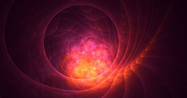 Soyut fraktal ışık arkaplanı 3 boyutlu oluşturuluyor