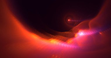 Soyut fraktal ışık arkaplanı 3 boyutlu oluşturuluyor