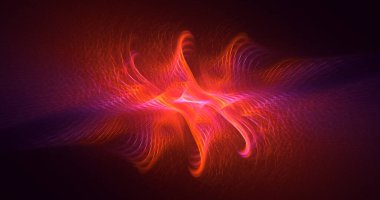 Soyut fraktal ışık arkaplanı 3 boyutlu oluşturuluyor