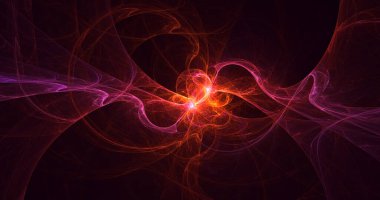Soyut fraktal ışık arkaplanı 3 boyutlu oluşturuluyor
