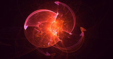 3B soyut renkli fraktal ışık arkaplanı oluşturma