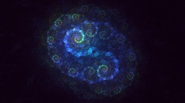 3B soyut renkli fraktal ışık arkaplanı oluşturma