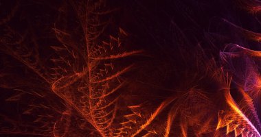 3B soyut renkli fraktal ışık arkaplanı oluşturma