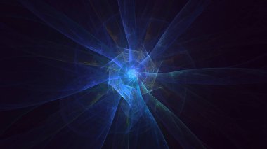 3B soyut renkli fraktal ışık arkaplanı oluşturma