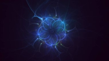 3B soyut renkli fraktal ışık arkaplanı oluşturma