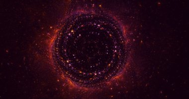 3B soyut yuvarlak ışık arkaplanı oluşturma