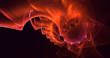 3D görüntüleme teknolojisi soyut fraktal arkaplan