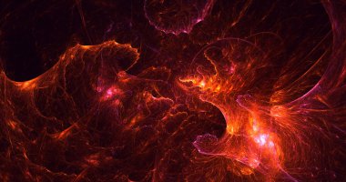 3D görüntüleme teknolojisi soyut fraktal arkaplan