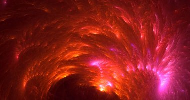 3D görüntüleme teknolojisi soyut fraktal arkaplan