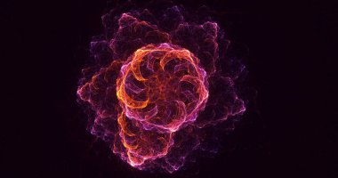 3D görüntüleme teknolojisi soyut fraktal arkaplan