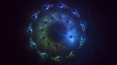 Soyut çember ışık arkaplanı oluşturuluyor