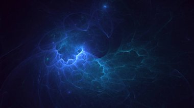 3D görüntüleme teknolojisi soyut fraktal arkaplan