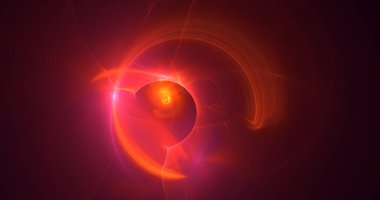 3B soyut renkli fraktal ışık arkaplanı oluşturma