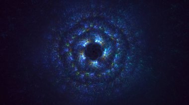 3B, soyut yuvarlak ışık arkaplanı oluşturma