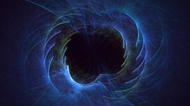 Soyut çok renkli fraktal ışık arkaplanı 3B görüntüleme