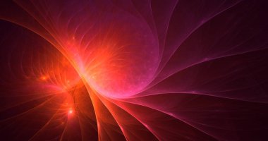 3B soyut renkli fraktal ışık arkaplanı oluşturma