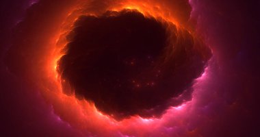 3D soyut çok renkli süpernova fraktal ışık arkaplanı oluşturma