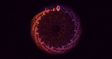 3B, soyut yuvarlak ışık arkaplanı oluşturma