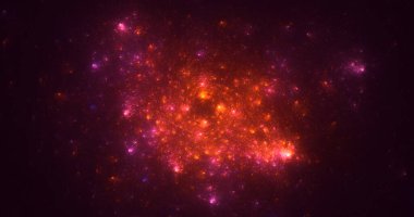 3B soyut renkli fraktal ışık arkaplanı oluşturma