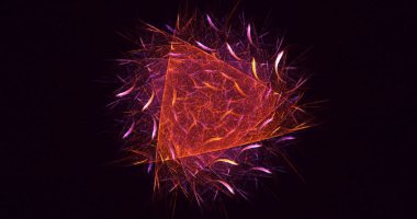 3B soyut renkli fraktal ışık arkaplanı oluşturma