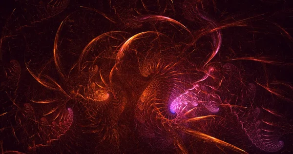 Boyutlu Soyut Fraktal Elektromanyetik Arkaplan Oluşturma — Stok fotoğraf