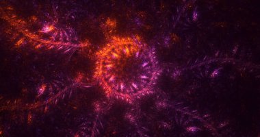 3B, soyut fantezi ışık fraktal arkaplanı oluşturma