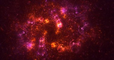 3B, soyut fantezi ışık fraktal arkaplanı oluşturma