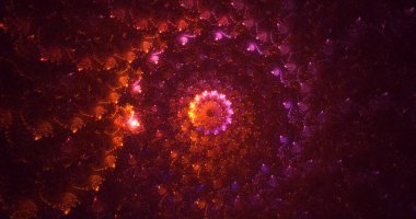 3B, soyut fantezi ışık fraktal arkaplanı oluşturma