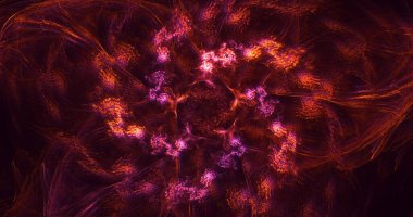 3B, soyut fantezi ışık fraktal arkaplanı oluşturma