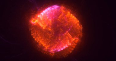 3B, soyut fantezi ışık fraktal arkaplanı oluşturma