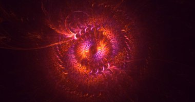 3B, soyut fantezi ışık fraktal arkaplanı oluşturma