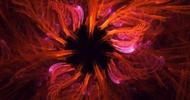 Üç boyutlu soyut fraktal elektromanyetik arkaplan oluşturma 