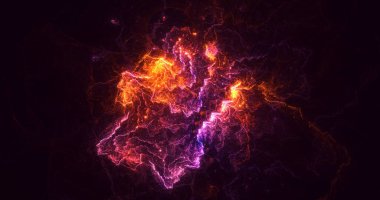 3B, soyut fantezi ışık fraktal arkaplanı oluşturma