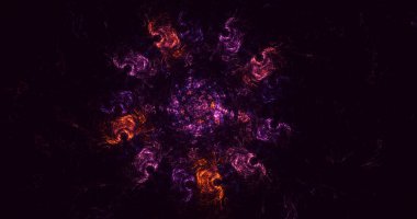 3B, soyut fantezi ışık fraktal arkaplanı oluşturma