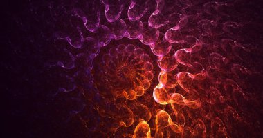 3B, soyut fantezi ışık fraktal arkaplanı oluşturma