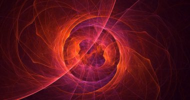 3B, soyut fantezi ışık fraktal arkaplanı oluşturma