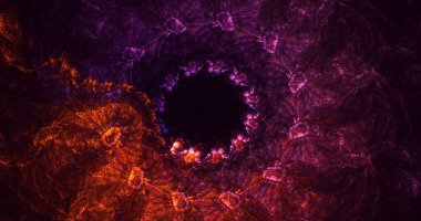 3B, soyut fantezi ışık fraktal arkaplanı oluşturma