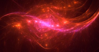 3B, soyut fantezi ışık fraktal arkaplanı oluşturma