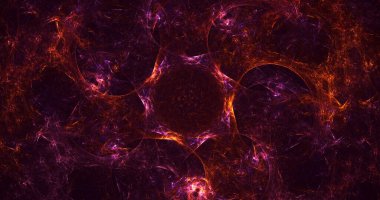 3B, soyut fantezi ışık fraktal arkaplanı oluşturma